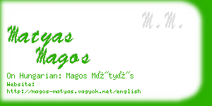 matyas magos business card